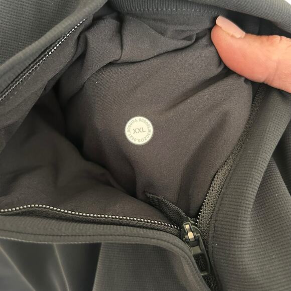 Lululemon Black Sojourn Warpstreme Full Zip Jacket Sz XXL - Picture 6 of 7